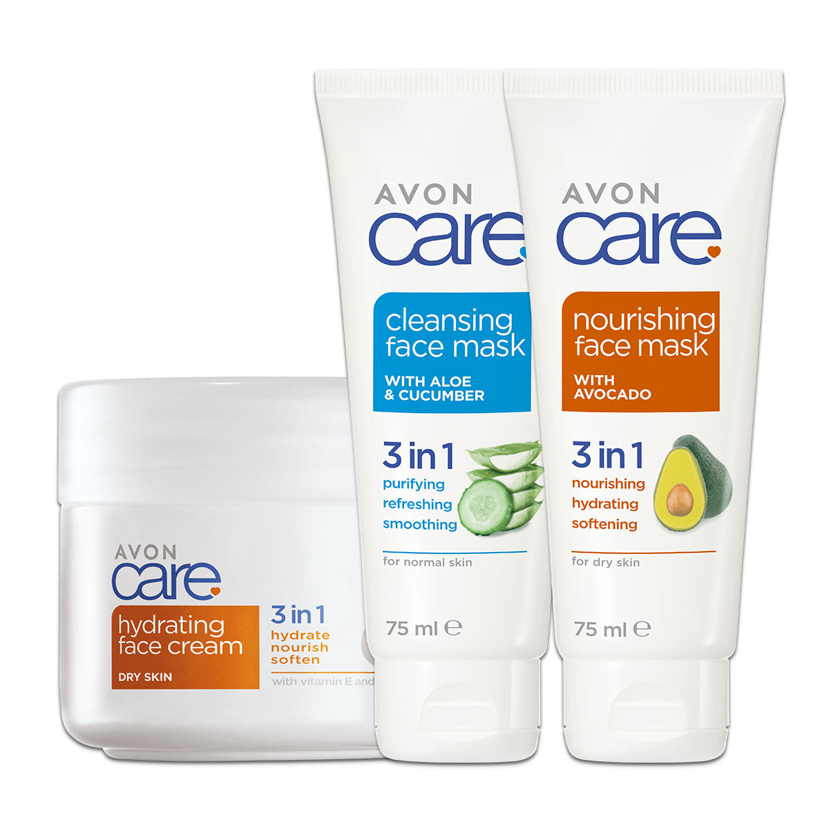 Lot Avon Care Moisturiser + 2 Mask