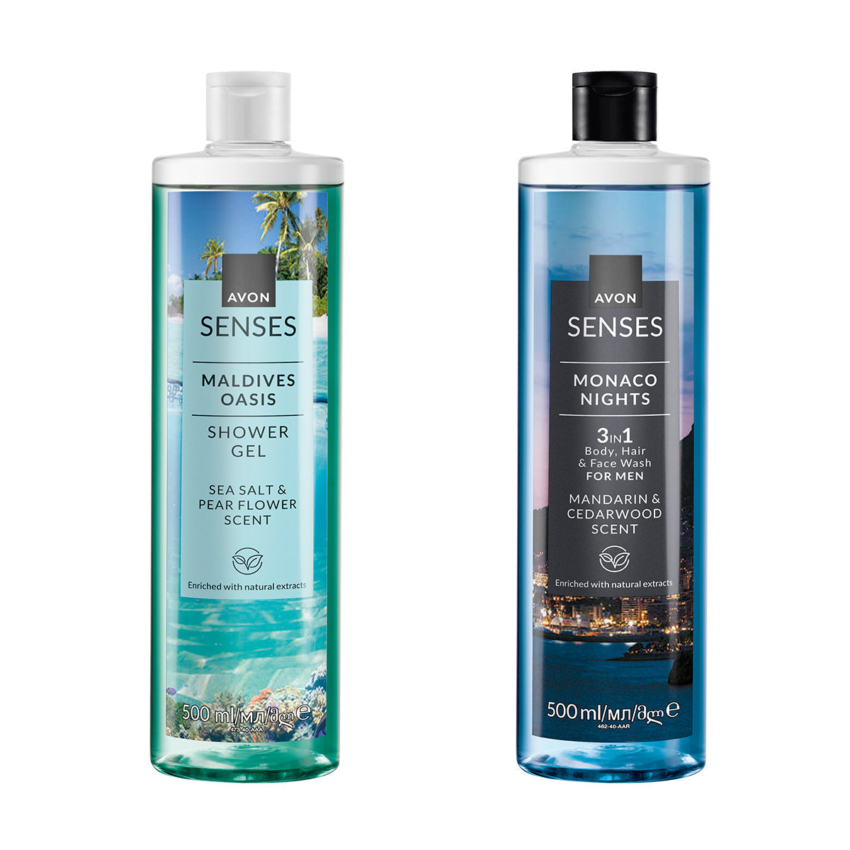 Lot de 2 gels senses 500ml 2