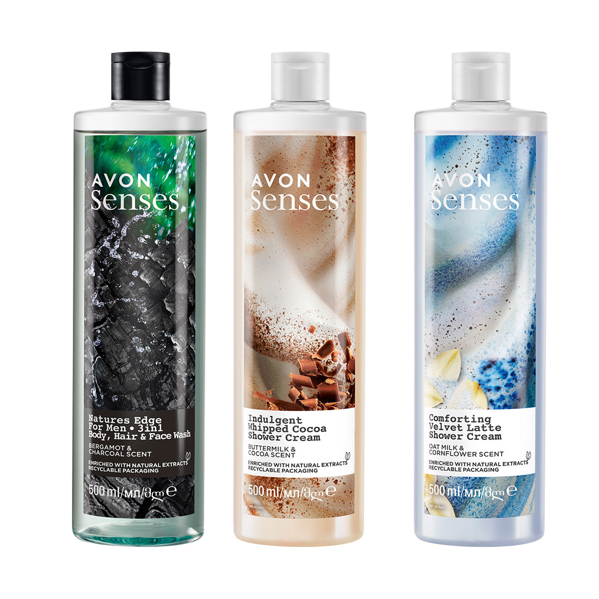 Lot de 3 gels senses 500ml 1